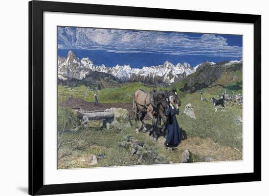 Spring in the Alps, 1897-Giovanni Segantini-Framed Giclee Print