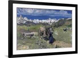 Spring in the Alps, 1897-Giovanni Segantini-Framed Giclee Print