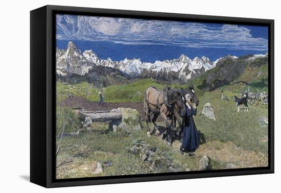 Spring in the Alps, 1897-Giovanni Segantini-Framed Stretched Canvas