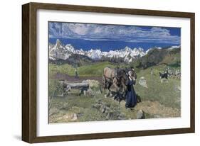 Spring in the Alps, 1897-Giovanni Segantini-Framed Giclee Print