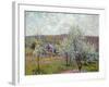 Spring in the Environs of Paris, Apple Blossom, 1879-Alfred Sisley-Framed Giclee Print