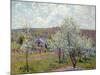 Spring in the Environs of Paris, Apple Blossom, 1879-Alfred Sisley-Mounted Giclee Print