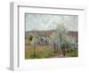 Spring in the Environs of Paris, Apple Blossom, 1879-Alfred Sisley-Framed Giclee Print