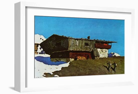 Spring in the Mountains-Alfons Walde-Framed Art Print