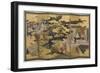 Spring in the Palace, Six-Fold Screen from 'The Tale of Genji', C.1650-Japanese-Framed Giclee Print