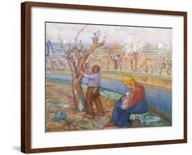 Spring in Treporti, by Umberto Moggioli (1886-1919). Italy, 20th Century-Umberto Moggioli-Framed Giclee Print