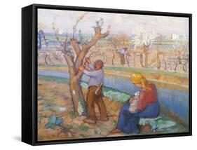 Spring in Treporti, by Umberto Moggioli (1886-1919). Italy, 20th Century-Umberto Moggioli-Framed Stretched Canvas