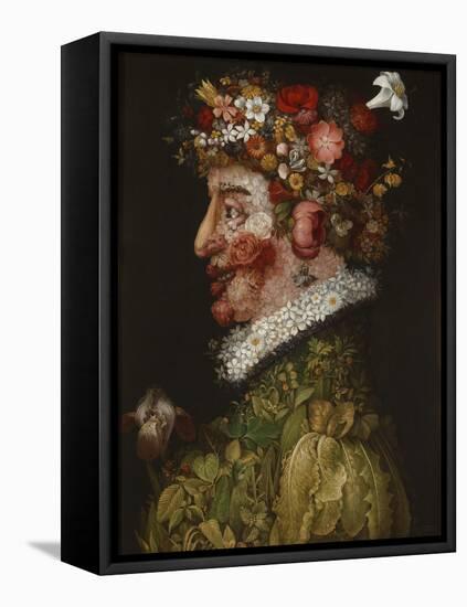 Spring (La Primaver)-Giuseppe Arcimboldo-Framed Stretched Canvas