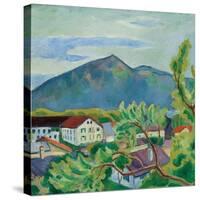 Spring Landscape in Tegernsee, 1910-August Macke-Stretched Canvas