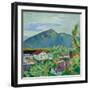 Spring Landscape in Tegernsee, 1910-August Macke-Framed Giclee Print