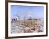 Spring (Landscape with Blooming Almond Trees and Trullo House)-Giuseppe De Nittis-Framed Art Print