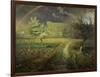 Spring Landscape with Rainbow (Le Printemps), 1868/73-Jean-François Millet-Framed Giclee Print