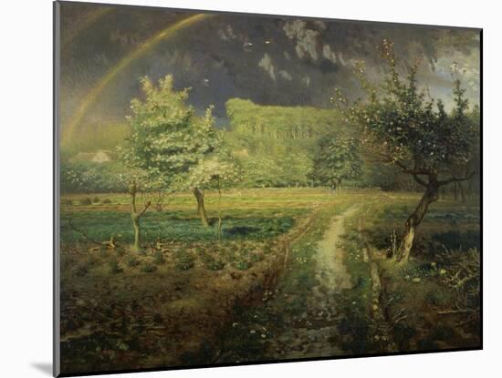 Spring Landscape with Rainbow (Le Printemps), 1868/73-Jean-François Millet-Mounted Giclee Print