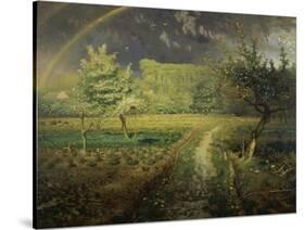 Spring Landscape with Rainbow (Le Printemps), 1868/73-Jean-François Millet-Stretched Canvas