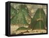 Spring Landscape with Sun, Part of a Six Panel Folding Screen-null-Framed Stretched Canvas