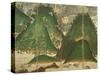 Spring Landscape with Sun, Part of a Six Panel Folding Screen-null-Stretched Canvas