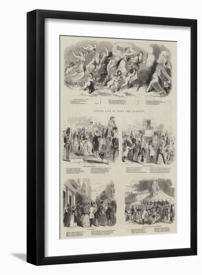 Spring Life in Town and Country-Sir John Gilbert-Framed Giclee Print