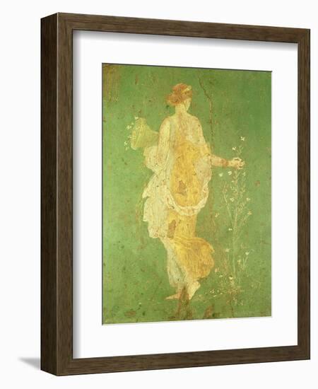 Spring, Maiden Gathering Flowers, from the Villa of Varano in Stabiae, c.15 BC-60 Ad-Roman-Framed Giclee Print