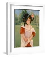 Spring: Margot Standing in a Garden, 1900-Mary Stevenson Cassatt-Framed Giclee Print