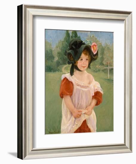 Spring: Margot Standing in a Garden, 1900-Mary Stevenson Cassatt-Framed Giclee Print