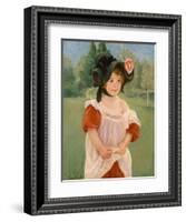 Spring: Margot Standing in a Garden, 1900-Mary Stevenson Cassatt-Framed Giclee Print