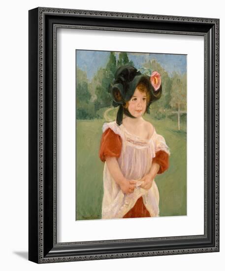 Spring: Margot Standing in a Garden, 1900-Mary Stevenson Cassatt-Framed Giclee Print