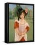 Spring: Margot Standing in a Garden, 1900-Mary Stevenson Cassatt-Framed Stretched Canvas