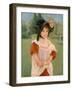 Spring: Margot Standing in a Garden, 1900-Mary Stevenson Cassatt-Framed Giclee Print