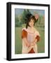 Spring: Margot Standing in a Garden, 1900-Mary Stevenson Cassatt-Framed Giclee Print