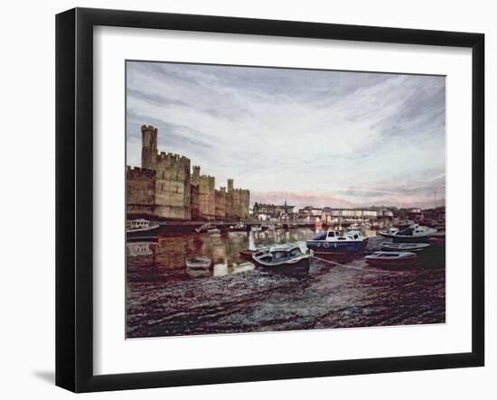 Spring Moon, Caernarfon-Jane Carpanini-Framed Giclee Print