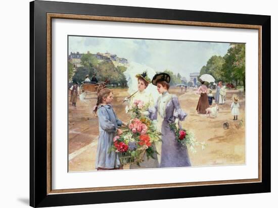 Spring Morning, Avenue Du Bois de Boulogne, 1902-Louis de Schryver-Framed Giclee Print