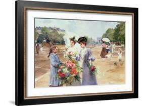 Spring Morning, Avenue Du Bois de Boulogne, 1902-Louis de Schryver-Framed Giclee Print