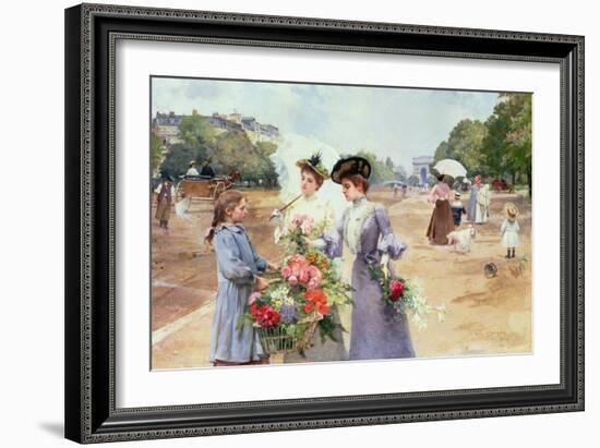 Spring Morning, Avenue Du Bois de Boulogne, 1902-Louis de Schryver-Framed Giclee Print