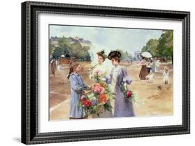 Spring Morning, Avenue Du Bois de Boulogne, 1902-Louis de Schryver-Framed Giclee Print