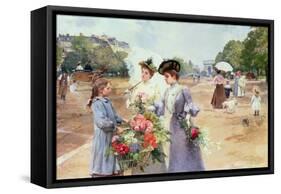 Spring Morning, Avenue Du Bois de Boulogne, 1902-Louis de Schryver-Framed Stretched Canvas