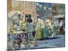 Spring Morning, Houston and Division Streets, New York-George Luks-Mounted Giclee Print