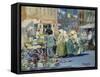 Spring Morning, Houston and Division Streets, New York-George Luks-Framed Stretched Canvas