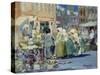 Spring Morning, Houston and Division Streets, New York-George Luks-Stretched Canvas