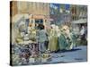 Spring Morning, Houston and Division Streets, New York-George Luks-Stretched Canvas
