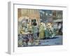 Spring Morning, Houston and Division Streets, New York-George Luks-Framed Giclee Print