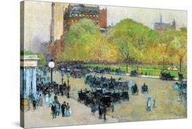 Spring Morning in the Heart of Manhattan-Childe Hassam-Stretched Canvas