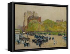Spring Morning in the Heart of the City, 1890-Childe Hassam-Framed Stretched Canvas
