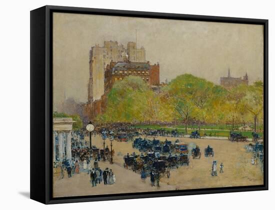 Spring Morning in the Heart of the City, 1890-Childe Hassam-Framed Stretched Canvas