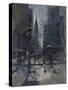 Spring Morning Sun, The Chrysler Building from Bryants Square, 2017-Peter Brown-Stretched Canvas