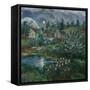 Spring Night with Full Moon-Nikolai Astrup-Framed Stretched Canvas