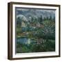 Spring Night with Full Moon-Nikolai Astrup-Framed Giclee Print