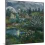 Spring Night with Full Moon-Nikolai Astrup-Mounted Giclee Print