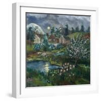 Spring night with full moon-Hjalmer Eilif Emanuel Peterssen-Framed Giclee Print