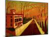 Spring on North Street (Greenwich, CT)-John Newcomb-Mounted Giclee Print