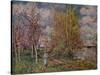 'Spring on the River Banks', late 19th century. (1941)-Alfred Sisley-Stretched Canvas